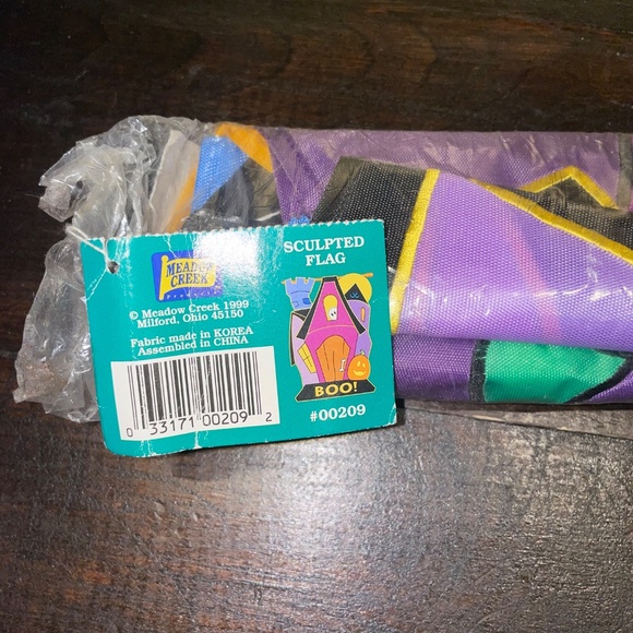 NEW Meadow Creek Sculpted Large Flag Spooky House BOO Nylon 28 x 40 Halloween - Picture 6 of 6